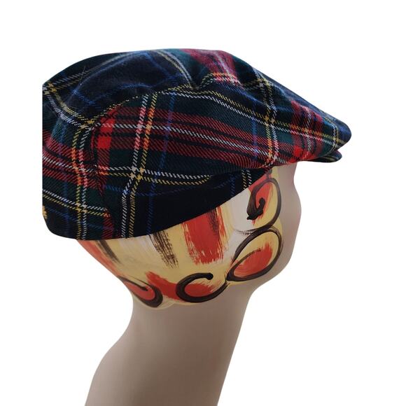 Prairie Landing Wool Plaid Golf Cap ? Scottish Tartan Newsboy Hat Beret NEW main image 8